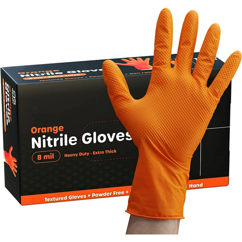 Nitrile Mechanic Glove - 8mil 니트릴 장갑 두꺼운 30/50PCS 다이아몬드