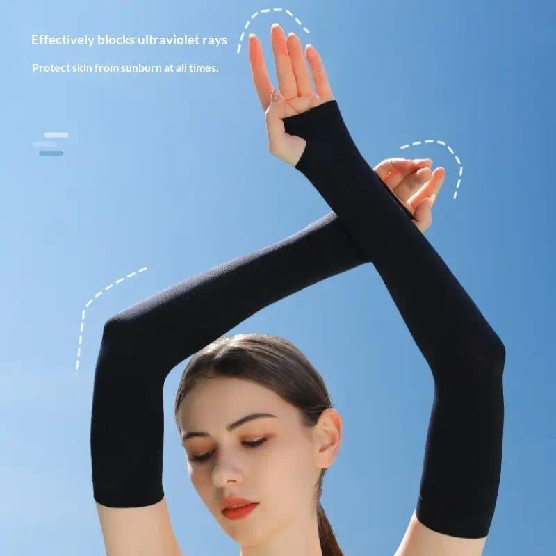 Fingerless Glove Knit - 3쌍의 아이스 슬리브 세련되고 심플한 손가락