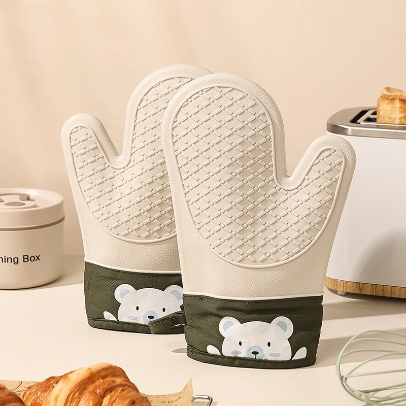 Oven Mitt Silicone - 실리콘 단열 장갑 두꺼워진 미끄럼 방지
