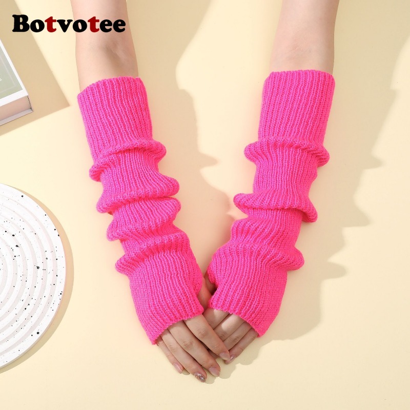 Fingerless Glove Knit - Botvotee Y2k 액세서리 니트 따뜻한 겨울용