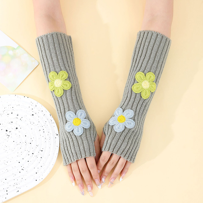 Y2k 액세서리 스위트 핑크 플라워 하프 핑거 암 워머 - Fingerless Glove Knit 리뷰 및 가격