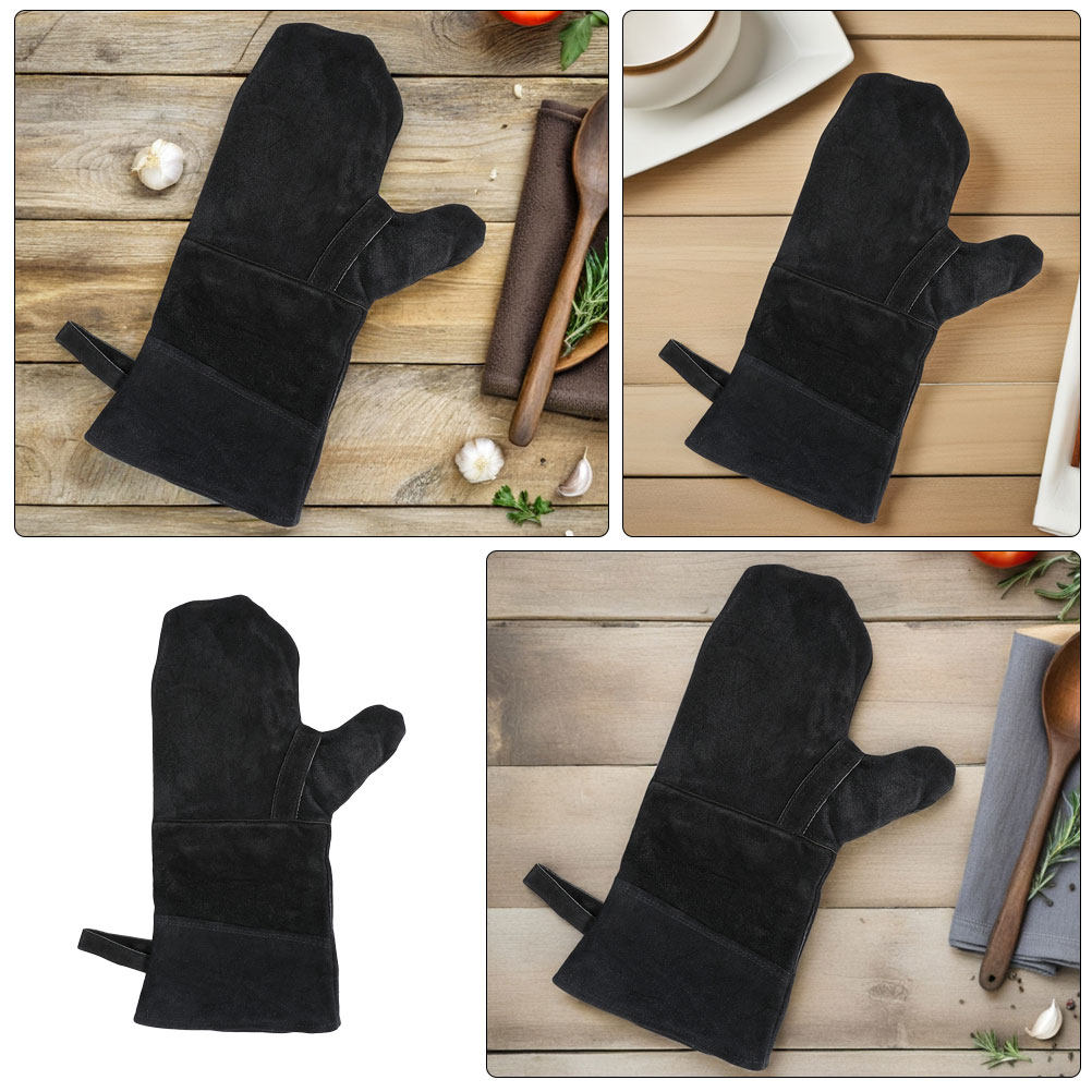 3Pcs 검정색 내열성 오븐 장갑 그릴 베이킹 요리용  - Heat Resistant Glove 리뷰 및 가격