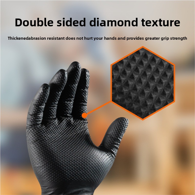 헤비 듀티 다이아몬드 패턴 니트릴 장갑 두꺼운 내마모성 - Nitrile Mechanic Glove 리뷰 및 가격