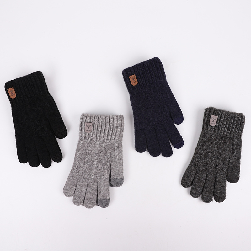 남성용 겨울 따뜻한 울 니트 장갑 양털 안감 터치스크린 - Wool Glove Lined 리뷰 및 가격