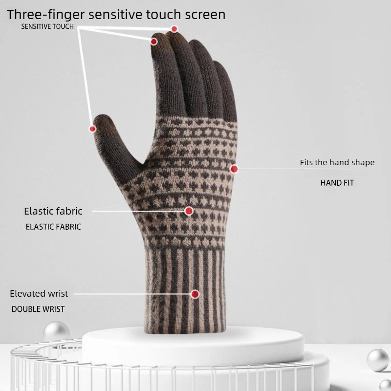 새로운 크로스보더 터치스크린 장갑 남성용 겨울 플리스  - Wool Glove Lined 리뷰 및 가격