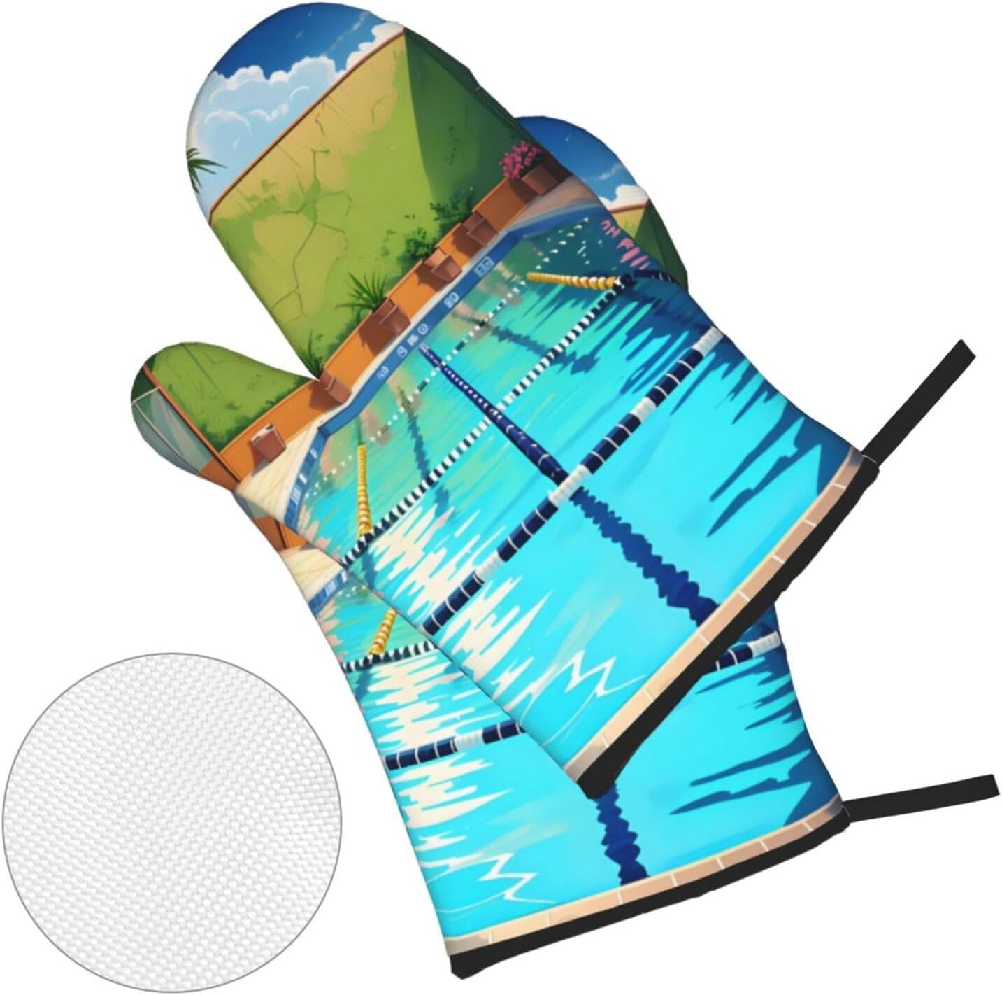 플라밍고와 수영장 모양 실리콘 오븐 미트 및 냄비받침  - Oven Mitt Silicone 리뷰 및 가격